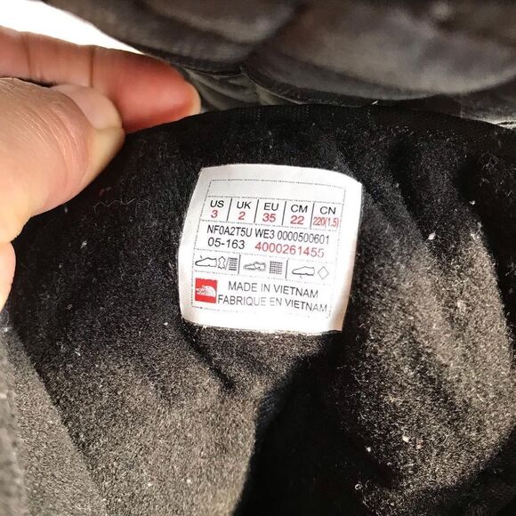 The North Face Girls Shellista waterproof boots GUC- wear on heels size 3 youth - Picture 9 of 10